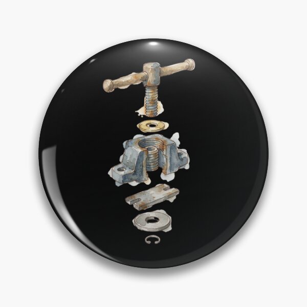 Item preview, Vintage Mechanical Hardware Exploded View Art Print designed and sold by bvdesignart.