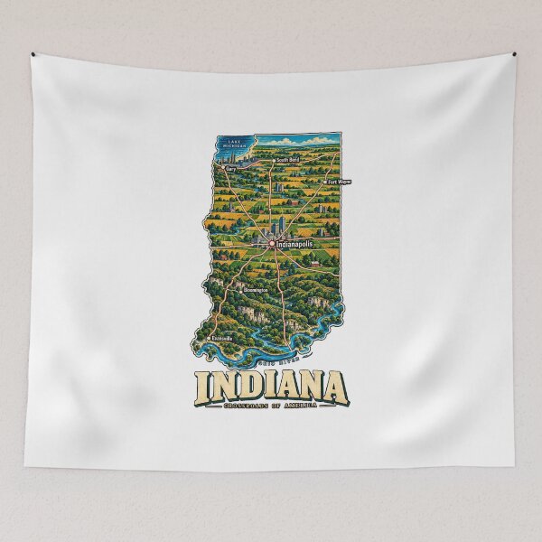 Item preview, Vintage Indiana Travel Souvenir Landmark Gift designed and sold by MichaeIRellov.