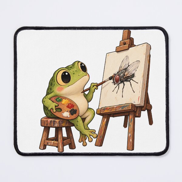 Item preview, Frog Painting a Fly – Funny Artist Frog designed and sold by Yaqon.