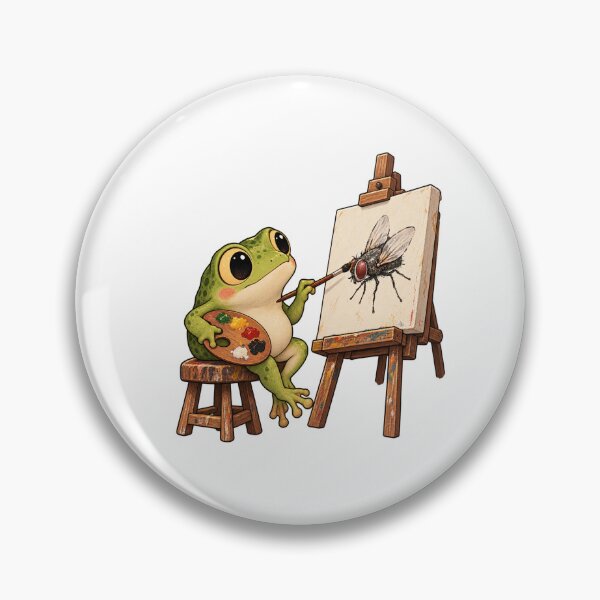 Artikelvorschau, Frosch malt eine Fliege – Lustiger Künstlerfrosch entworfen und verkauft von Yaqon.