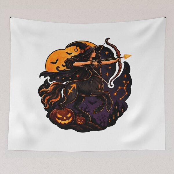 Item preview, Sagittarius Halloween Centaur Archer Night designed and sold by Zodiac Celestial Art.