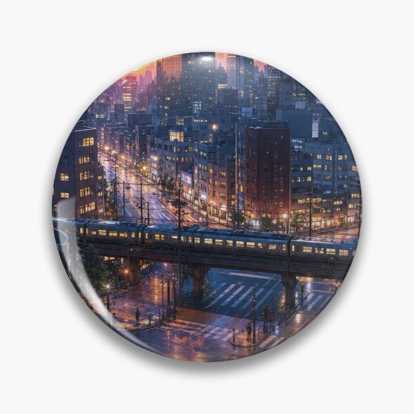 Item preview, Tokyo Dawn – First Train and Morning Cityscape designed and sold by vekotpu.