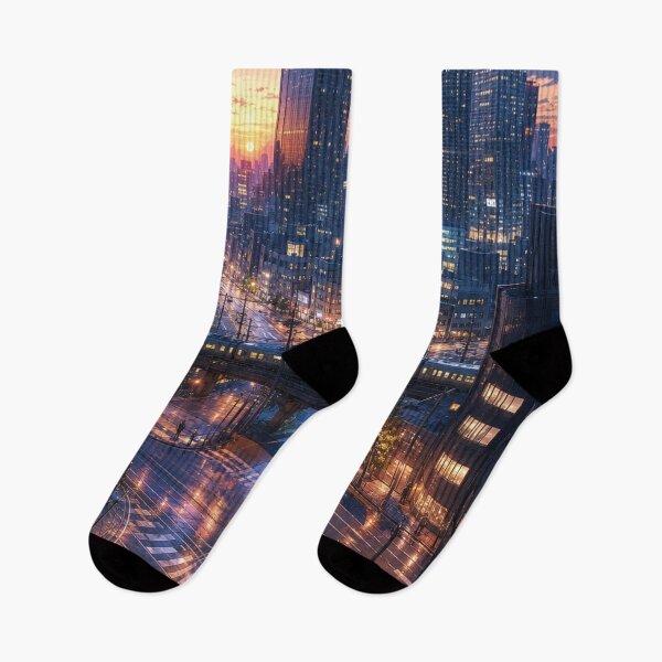 Item preview, Tokyo Dawn – First Train and Morning Cityscape designed and sold by vekotpu.