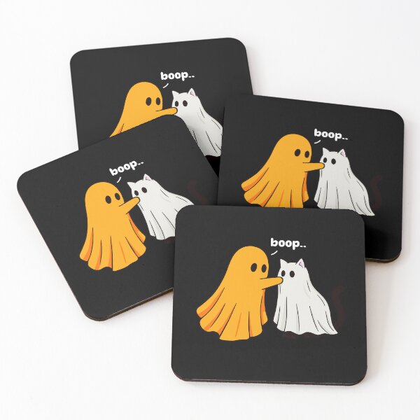 Item preview, Funny Halloween Ghost Boops Cat designed and sold by ekimicco.