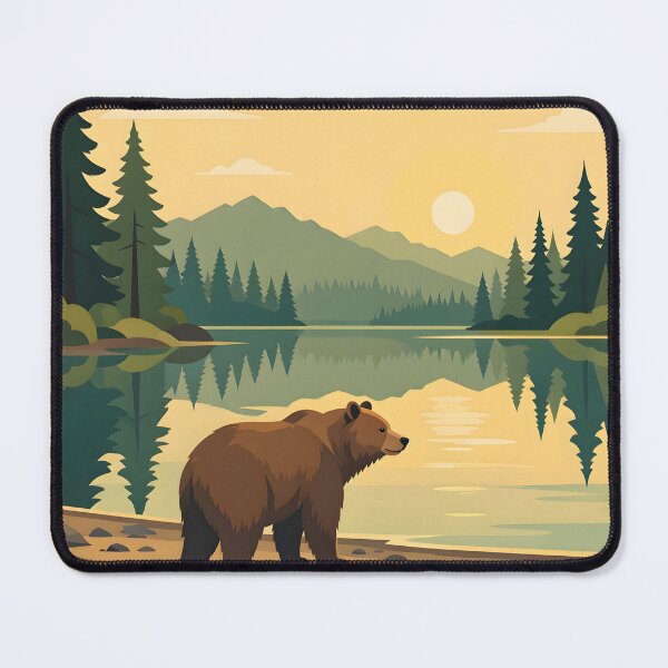 Item preview, Golden Sunset Forest Lake Bear designed and sold by Herodestroyer.