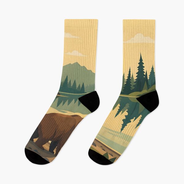 Item preview, Golden Sunset Forest Lake Bear designed and sold by Herodestroyer.