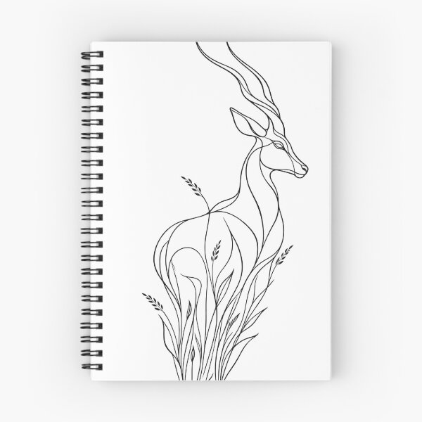 Item preview, Antelope in Wild Grass | Minimalist Botanical Line Art designed and sold by rigelcreation.