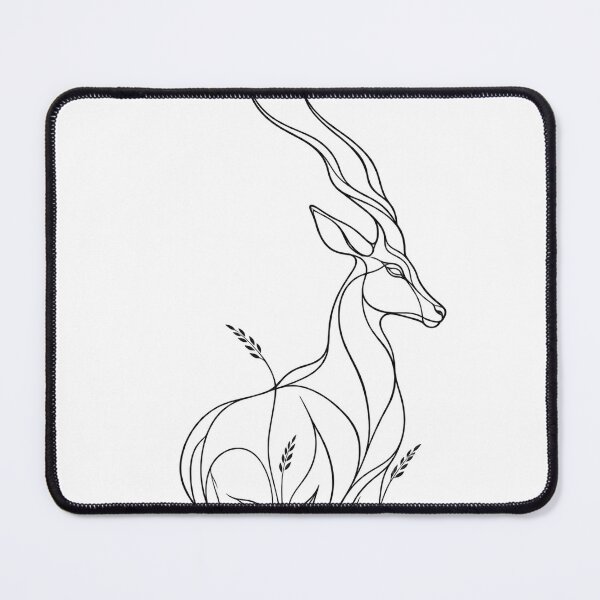Item preview, Antelope in Wild Grass | Minimalist Botanical Line Art designed and sold by rigelcreation.