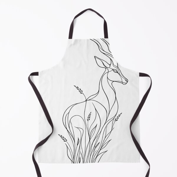 Item preview, Antelope in Wild Grass | Minimalist Botanical Line Art designed and sold by rigelcreation.