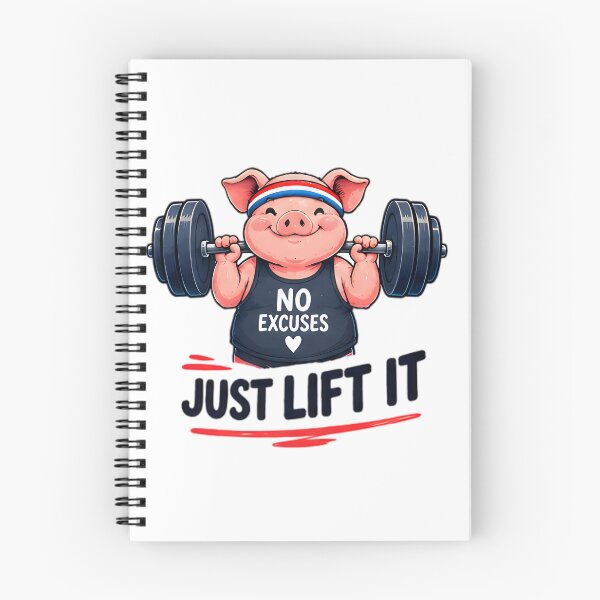 Item preview, No Excuses Just Lift It Weightlifting Pig designed and sold by Pyt27.