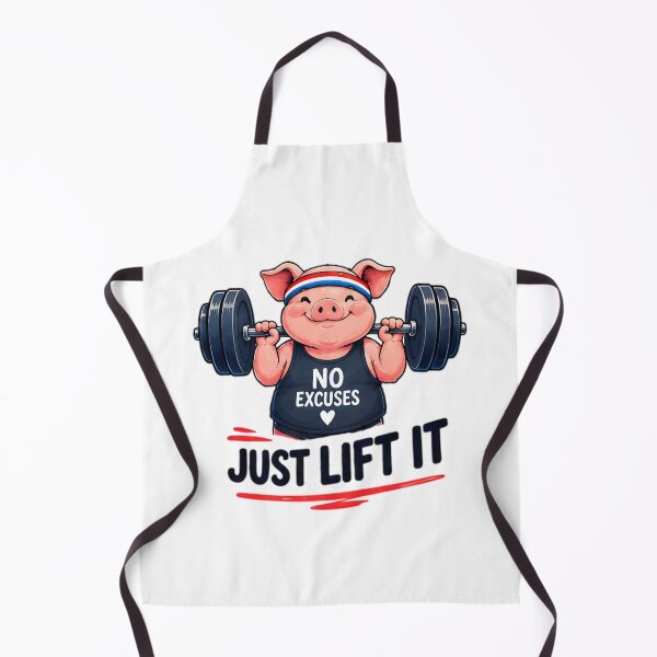 Item preview, No Excuses Just Lift It Weightlifting Pig designed and sold by Pyt27.