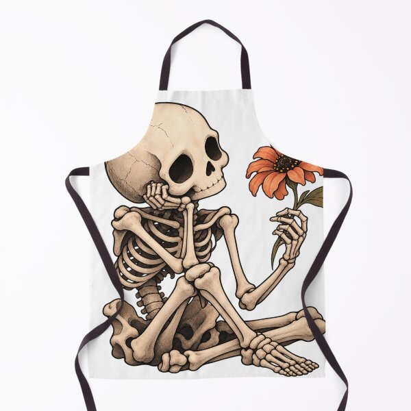 Item preview, Cute Skeleton With Flower – Spooky Floral Illustration designed and sold by Yaqon.