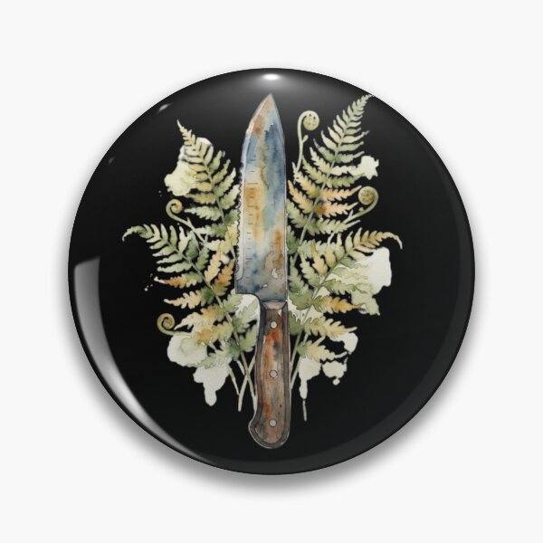 Item preview, Watercolor Knife and Botanical Fern Leaves Art designed and sold by bvdesignart.