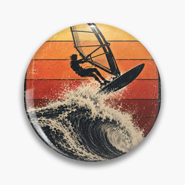 Item preview, Windsurfing Retro Sunset Silhouette designed and sold by thestiles.
