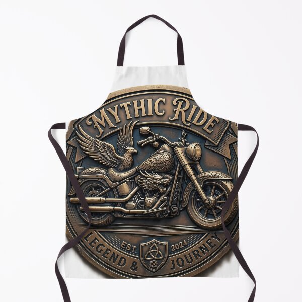 Item preview, Mythic Ride - Legend & Journey Motorcycle Emblem designed and sold by SnapStickerHub.