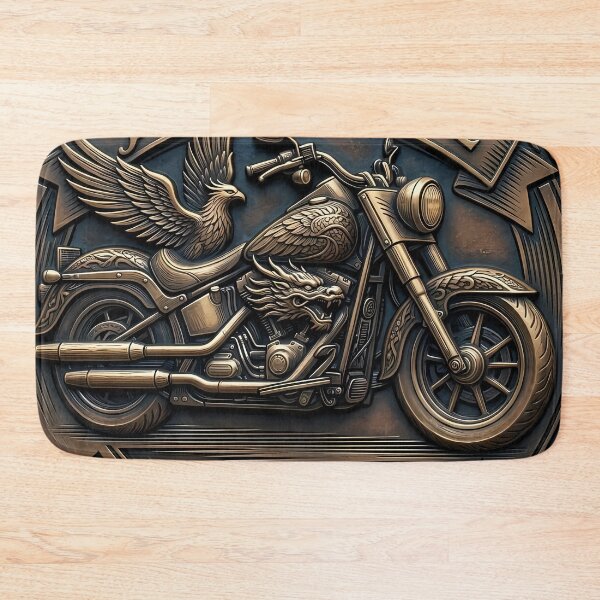 Item preview, Mythic Ride - Legend & Journey Motorcycle Emblem designed and sold by SnapStickerHub.