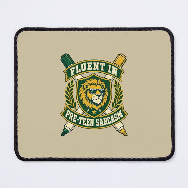 Item preview, Fluent In Pre-Teen Sarcasm Middle School Teacher Crest designed and sold by KAYJAY DESIGNS.