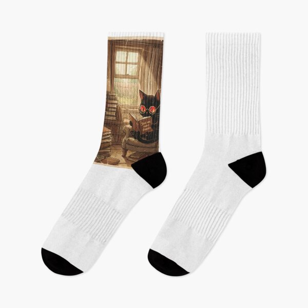 Item preview, Just One More Chapter - Vintage Black Cat Reading designed and sold by PurrfectHome.