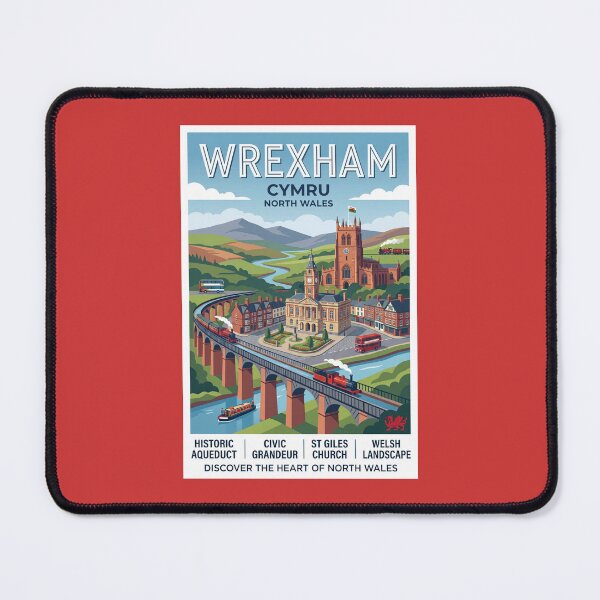 Item preview, Wrexham, Cymru Travel Poster | North Wales designed and sold by ArtworkNorth.