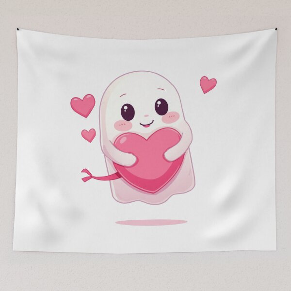 Item preview, Cute Love Ghost – Valentine Heart designed and sold by Stylestickers55.