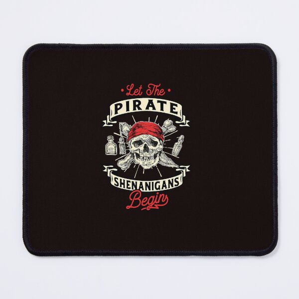 Item preview, Let the Pirate Shenanigans Begin Funny Skull Halloween designed and sold by ImeldaSparks.