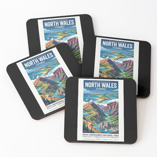 Item preview, North Wales Travel Poster designed and sold by ArtworkNorth.