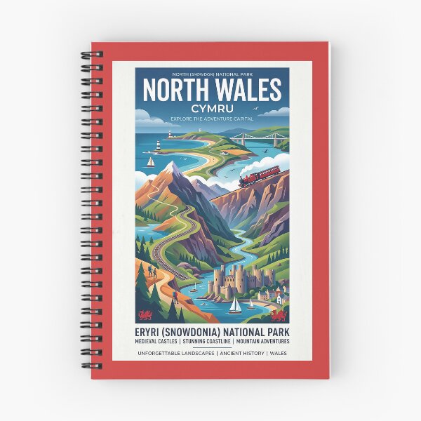 Item preview, Cartel turístico del norte de Gales designed and sold by ArtworkNorth.