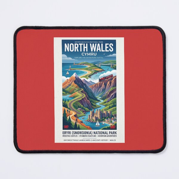 Item preview, North Wales Travel Poster designed and sold by ArtworkNorth.