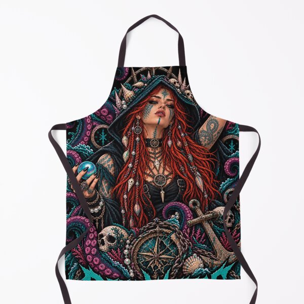 Item preview, Deep Waters Dark Sea Witch Gothic Nautical Art designed and sold by CrazySzoopWorld.