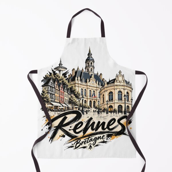 Item preview, Rennes sign with city symbols in grunge style designed and sold by Art of Sun.