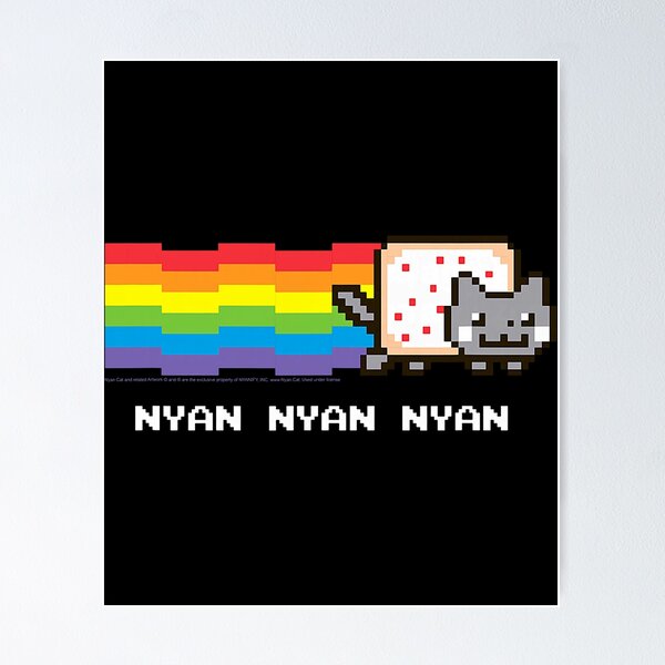 Item preview, Nyan Cat Rainbow Meme Pixel Art Internet Memes designed and sold by nryum.
