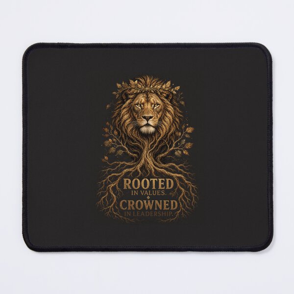 Item preview, Rooted In Values Crowned In Leadership Lion Quote Design designed and sold by Bennie Singh.