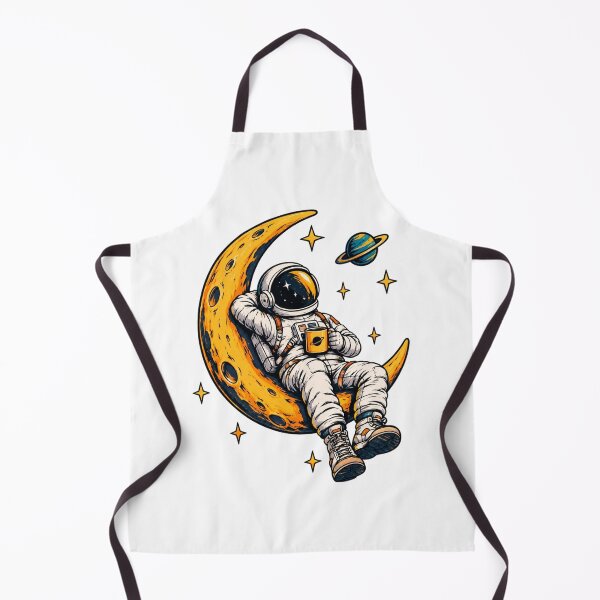 Item preview, Cosmic Chill – Astronaut on Crescent Moon T-Shirt Design designed and sold by LarkLeaf.