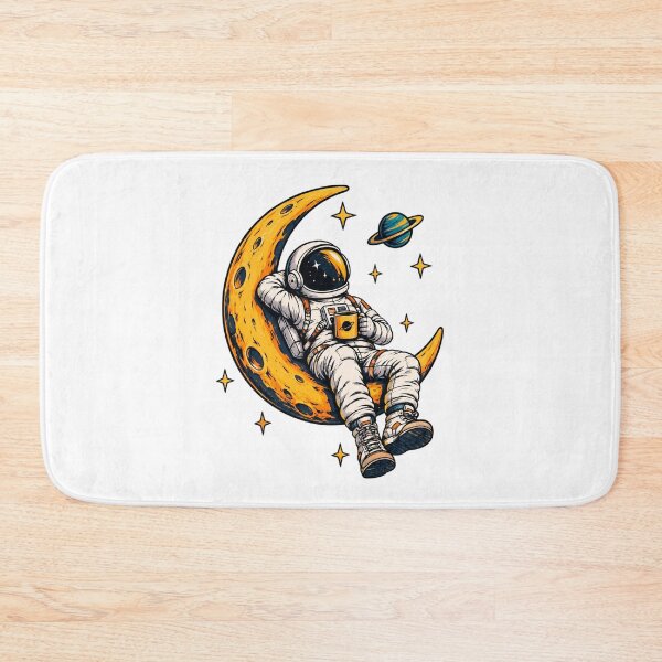 Item preview, Cosmic Chill – Astronaut on Crescent Moon T-Shirt Design designed and sold by LarkLeaf.