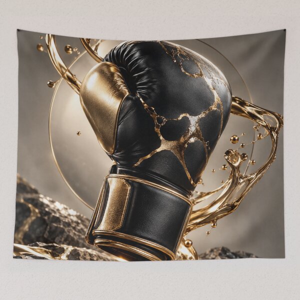 Item preview, Black Boxing Glove with Liquid Gold designed and sold by LiMarchee.