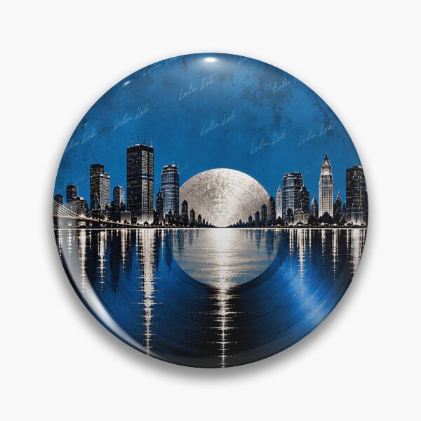 Item preview, Endless Vinyl – Boston in Blue and Silver designed and sold by LuluLeb.