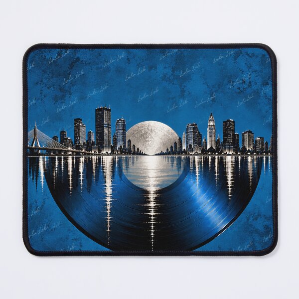 Item preview, Endless Vinyl – Boston in Blue and Silver designed and sold by LuluLeb.
