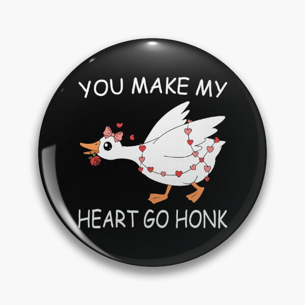Item preview, You Make My Heart Go Honk Valentine Goose Heart designed and sold by nryum.