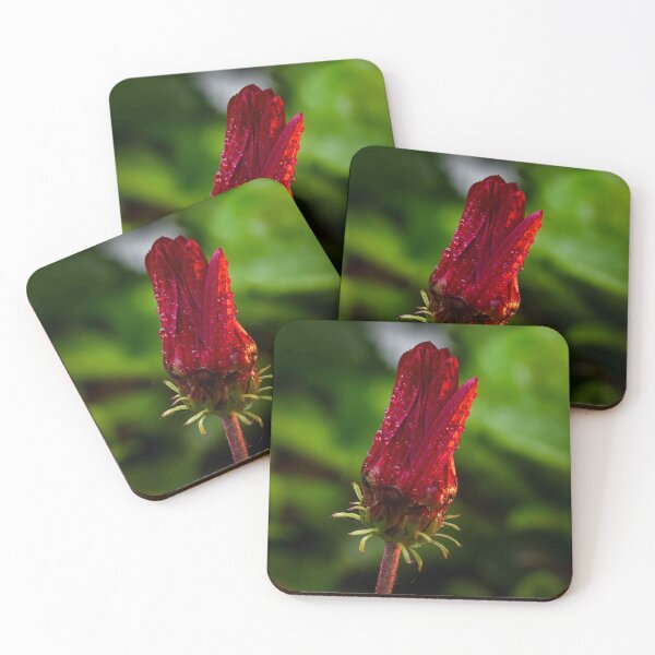 Item preview, Crimson Dewdrops on Flower Bud designed and sold by Twisted Light Images.