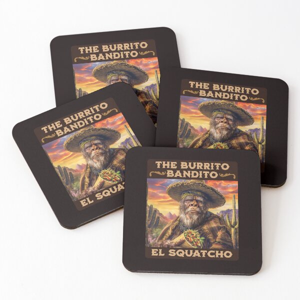 Item preview, The Burrito Bandito El Squatcho Bigfoot Sasquatch Mexican Food designed and sold by ImeldaSparks.