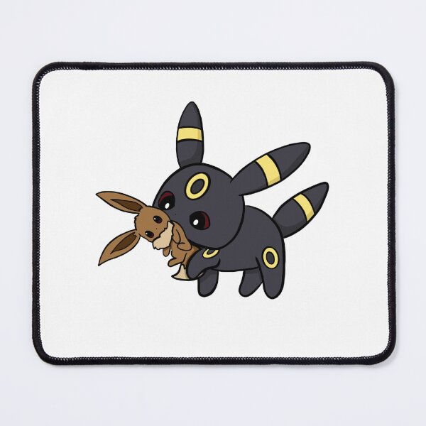 Item preview, umbrreon x eevvee chibi cute nachtara evoli noctali plushie designed and sold by Mypixieart.