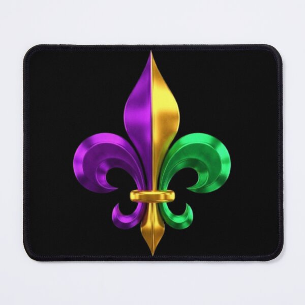 Artikelvorschau, Fleur De Lys Mardi Gras Lila Grün Gold New Orleans entworfen und verkauft von ProjectNoah.