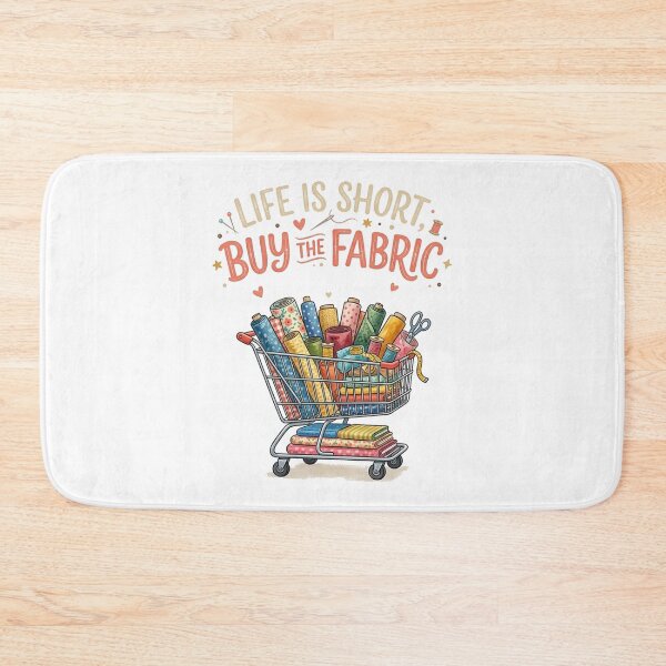 Item preview, Life Is Short, Buy The Fabric Sewing Quilting Pun Funny Craft Lover designed and sold by smallcatvn.
