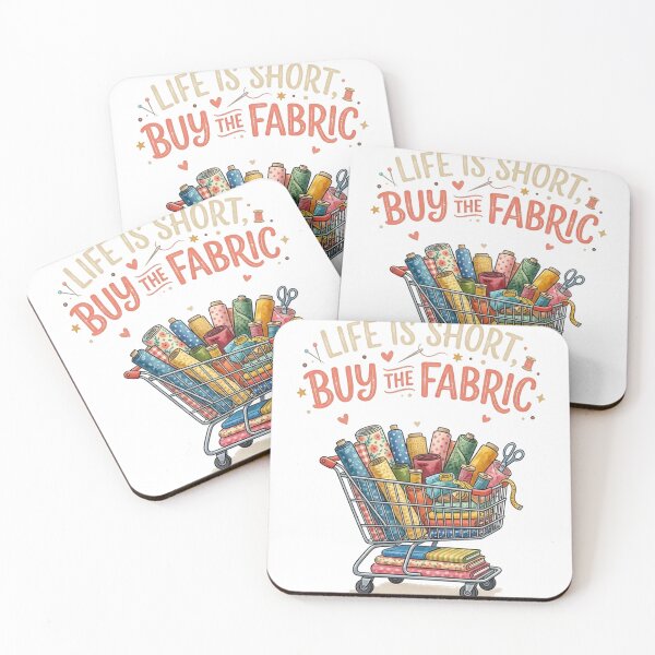 Item preview, Life Is Short, Buy The Fabric Sewing Quilting Pun Funny Craft Lover designed and sold by smallcatvn.