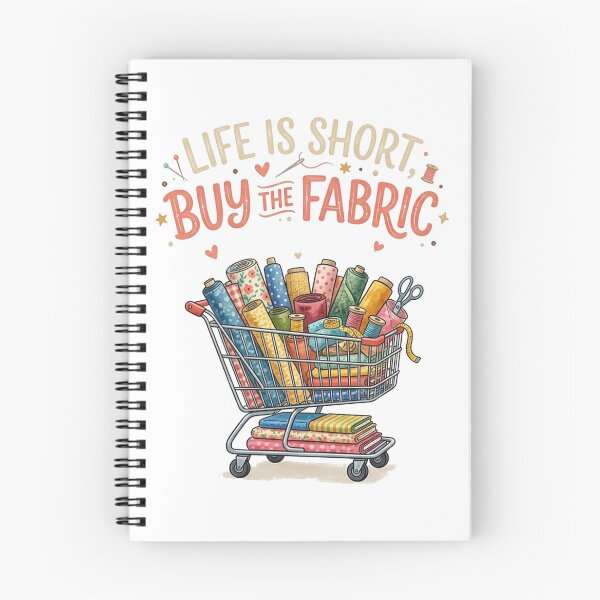 Item preview, Life Is Short, Buy The Fabric Sewing Quilting Pun Funny Craft Lover designed and sold by smallcatvn.