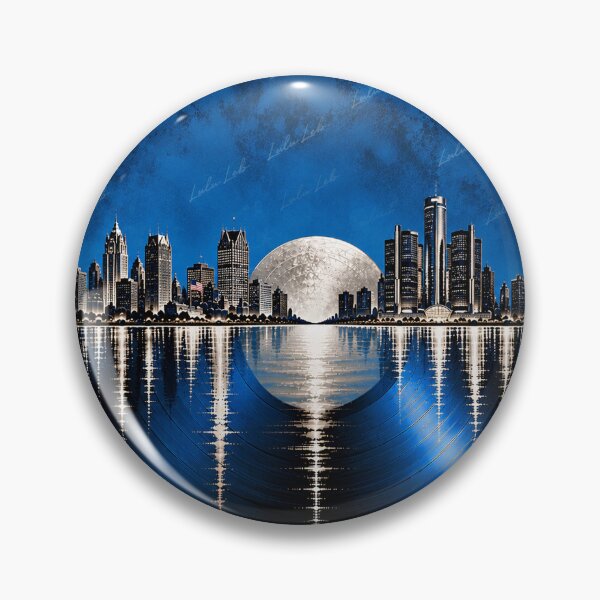 Item preview, Endless Vinyl – Detroit Michigan in Blue and Silver designed and sold by LuluLeb.