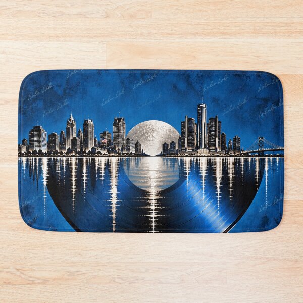 Item preview, Endless Vinyl – Detroit Michigan in Blue and Silver designed and sold by LuluLeb.