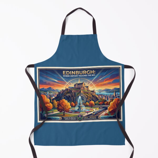 Item preview, Edinburgh Castle and Skyline Vintage Graphic Poster designed and sold by ArtworkNorth.