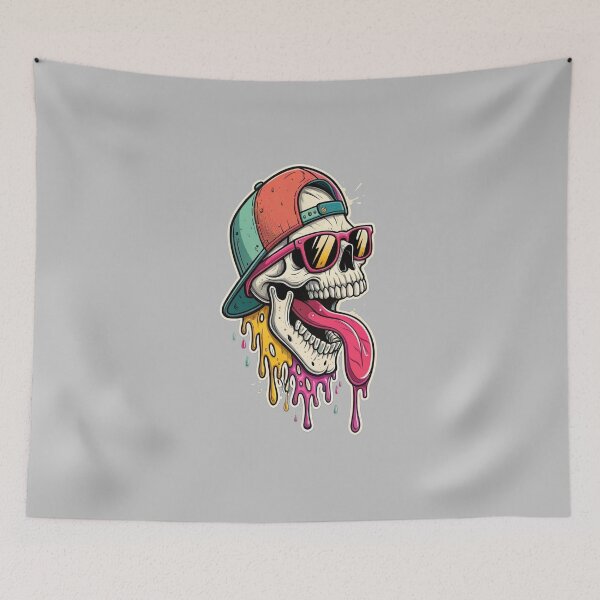 Item preview, Rebel Skate Skull – Urban Attitude & Dripping Psychedelic Style    designed and sold by UNICREART.