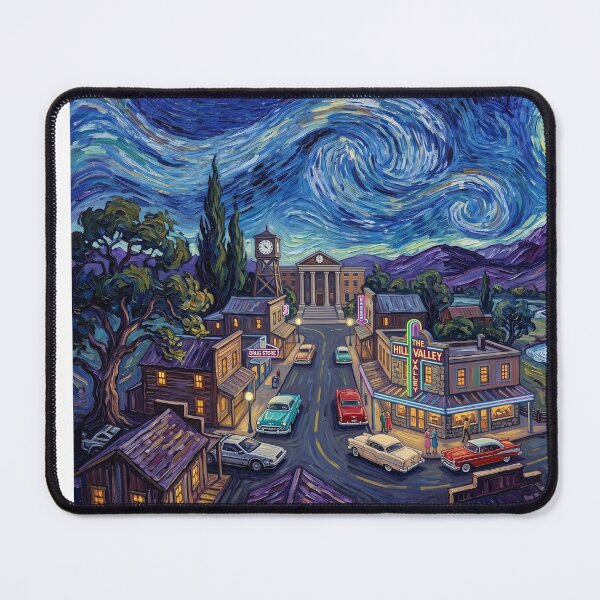 Item preview, Hill Valley 1950s Starry Night Retro Landscape designed and sold by Bad-Decisions-Designs.